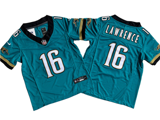 Jacksonville Jaguars #16 Trevor Lawrence Youth Teal Vapor F.U.S.E. Limited Jersey