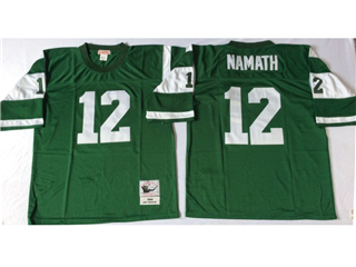 New York Jets #12 Joe Namath 1968 Throwback Green Jersey