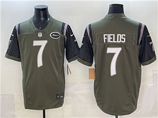 New York Jets #7 Justin Fields Gotham Green Rivalries Vapor F.U.S.E. Limited Jersey