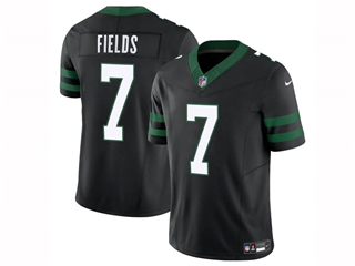 New York Jets #7 Justin Fields Black Vapor F.U.S.E. Limited Jersey