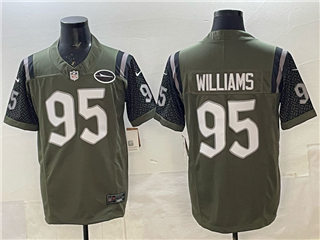 New York Jets #95 Quinnen Williams Gotham Green Rivalries Vapor F.U.S.E. Limited Jersey