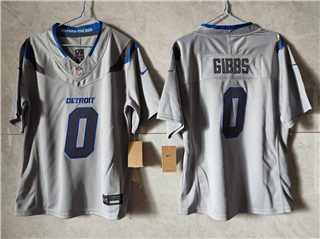 Detroit Lions #0 Jahmyr Gibbs Youth 2026 Gray Rivalries Vapor F.U.S.E. Limited Jersey