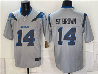 Detroit Lions #14 Amon-Ra St. Brown 2026 Gray Rivalries Vapor F.U.S.E. Limited Jersey