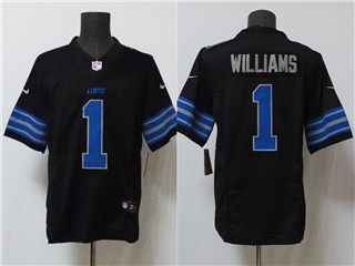 Detroit Lions #1 Jameson Williams Black Vapor F.U.S.E. Limited Jersey