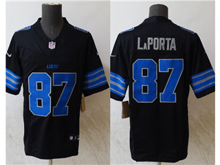 Detroit Lions #87 Sam LaPorta Black Vapor F.U.S.E. Limited Jersey