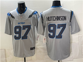 Detroit Lions #97 Aidan Hutchinson 2026 Gray Rivalries Vapor F.U.S.E. Limited Jersey