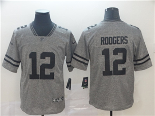 Green Bay Packers #12 Aaron Rodgers Gray Gridiron Gray Vapor Limited Jersey