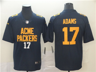 Green Bay Packers #17 Davante Adams Navy City Edition Limited Jersey