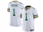 Green Bay Packers #1 Micah Parsons White Vapor F.U.S.E Limited Jersey