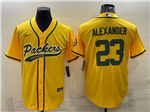 Green Bay Packers #23 Jaire Alexander Gold Baseball Cool Base Jersey