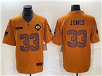 Green Bay Packers #33 Aaron Jones 2023 Brown Salute To Service Limited Jersey