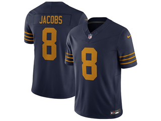 Green Bay Packers #8 Josh Jacobs Navy Classic Vapor F.U.S.E. Limited Jersey