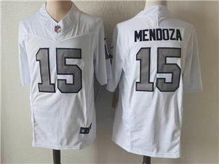 Las Vegas Raiders #15 Fernando Mendoza White Color Rush Limited Jersey