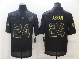 Las Vegas Raiders #24 Johnathan Abram 2020 Black Salute To Service Limited Jersey