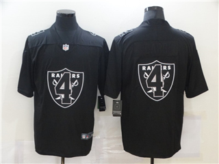 Oakland Raiders #4 Derek Carr Black Shadow Logo Limited Jersey
