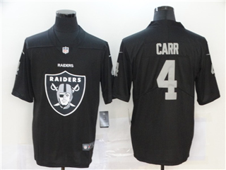 Oakland Raiders #4 Derek Carr Black Team Big Logo Vapor Limited Jersey