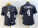 Las Vegas Raiders #4 Aidan O'Connell Women's Black Vapor Limited Jersey