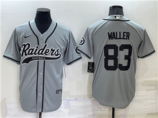 Las Vegas Raiders #83 Darren Waller Gray Baseball Cool Base Team Jersey