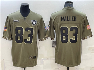 Las Vegas Raiders #83 Darren Waller 2022 Olive Salute To Service Limited Jersey