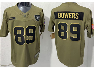 Las Vegas Raiders #89 Brock Bowers Olive 2025 Salute To Service Limited Jersey