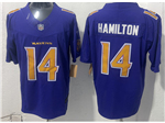 Baltimore Ravens #14 Kyle Hamilton Purple Color Rush F.U.S.E. Limited Jersey
