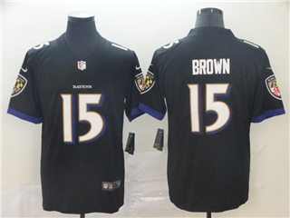 Baltimore Ravens #15 Marquise Brown Black Vapor Limited Jersey