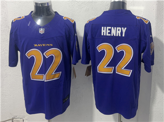 Baltimore Ravens #22 Derrick Henry Purple Color Rush F.U.S.E. Limited Jersey