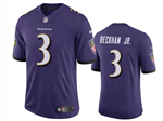 Baltimore Ravens #3 Odell Beckham Jr. Purple Vapor Limited Jersey