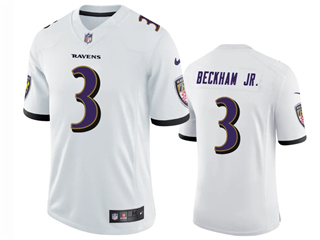Baltimore Ravens #3 Odell Beckham Jr. White Vapor Limited Jersey
