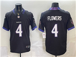 Baltimore Ravens #4 Zay Flowers 2026 Black Vapor F.U.S.E. Limited Jersey