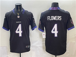 Baltimore Ravens #4 Zay Flowers 2026 Black Vapor F.U.S.E. Limited Jersey
