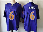 Baltimore Ravens #6 Ja'Kobi Lane Purple Color Rush F.U.S.E. Limited Jersey