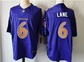 Baltimore Ravens #6 Ja'Kobi Lane Purple Color Rush F.U.S.E. Limited Jersey