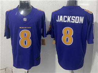 Baltimore Ravens #8 Lamar Jackson Purple Color Rush F.U.S.E. Limited Jersey
