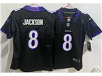 Baltimore Ravens #8 Lamar Jackson Youth 2026 Black Vapor Limited Jersey