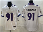 Baltimore Ravens #91 Trey Hendrickson 2026 White Vapor F.U.S.E. Limited Jersey