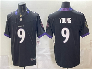 Baltimore Ravens #9 Zion Young 2026 Black Vapor F.U.S.E. Limited Jersey