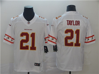 Washington Redskins #21 Sean Taylor White Team Logos Fashion Limited Jersey