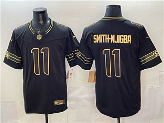Seattle Seahawks #11 Jaxon Smith-Njigba Black Gold Vapor F.U.S.E. Limited Jersey