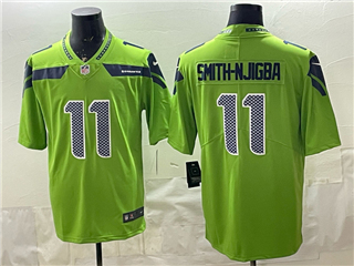 Seattle Seahawks #11 Jaxon Smith-Njigba Green Color Rush Vapor Limited Jersey