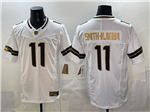 Seattle Seahawks #11 Jaxon Smith-Njigba White Gold Vapor F.U.S.E. Limited Jersey