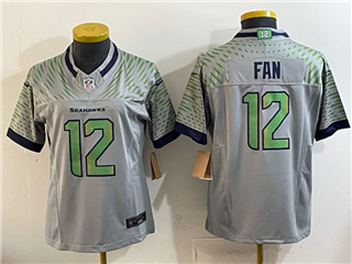 Seattle Seahawks #12 Fan Women's Gray Rivalries Vapor F.U.S.E. Limited Jersey