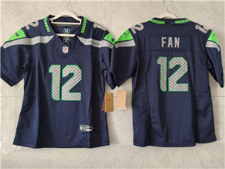 Seattle Seahawks #12 Fan Women's Blue Vapor F.U.S.E. Limited Jersey