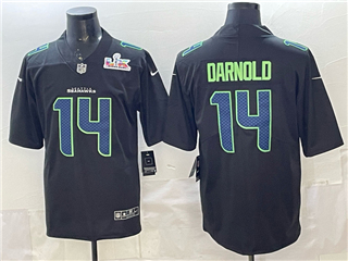 Seattle Seahawks #14 Sam Darnold Black Super Bowl LX Carbon Fashion Limited Jersey
