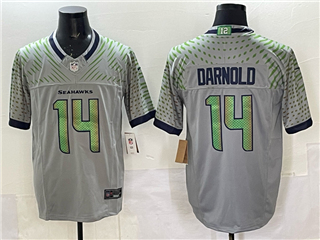 Seattle Seahawks #14 Sam Darnold Gray Rivalries Vapor F.U.S.E. Limited Jersey