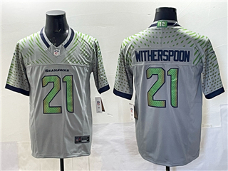 Seattle Seahawks #21 Devon Witherspoon Gray Rivalries Vapor F.U.S.E. Limited Jersey