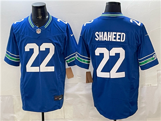 Seattle Seahawks #22 Rashid Shaheed Royal Throwback Vapor F.U.S.E. Limited Jersey