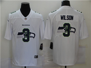 Seattle Seahawks #3 Russell Wilson White Shadow Logo Limited Jersey