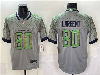 Seattle Seahawks #80 Steve Largent Gray Rivalries Vapor F.U.S.E. Limited Jersey