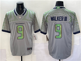 Seattle Seahawks #9 Kenneth Walker III Gray Rivalries Vapor F.U.S.E. Limited Jersey
